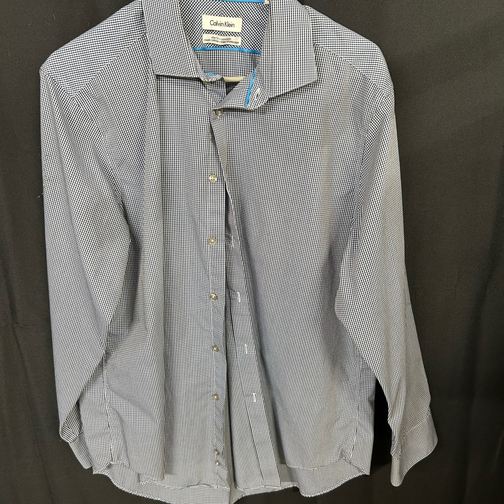 Calvin Klein Men's Monochrome Checkered Shirt